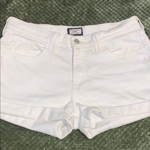 White Levi Shorts